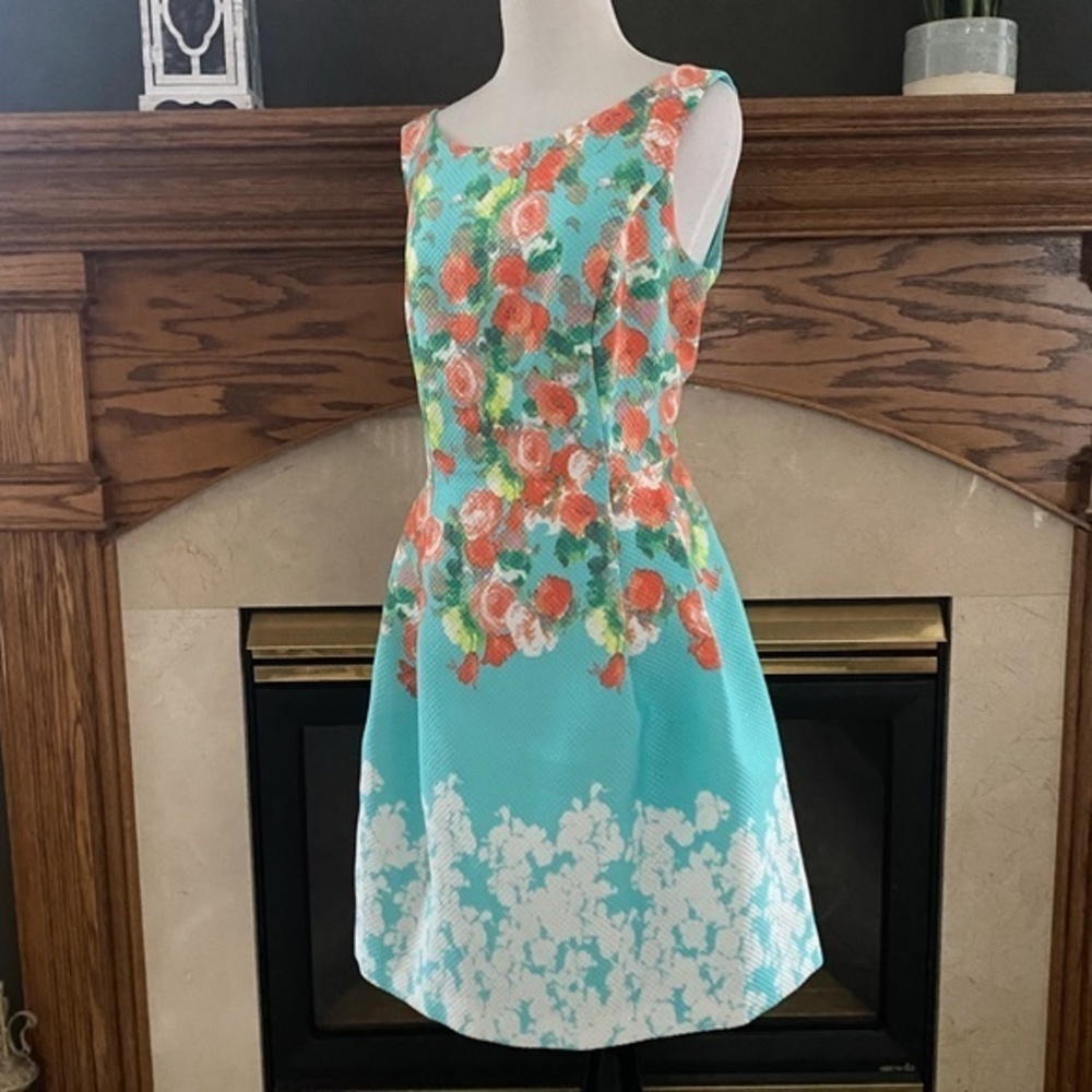 Donna Ricco Sleeveless Floral Dress Sz. 8 - Picture 5 of 14